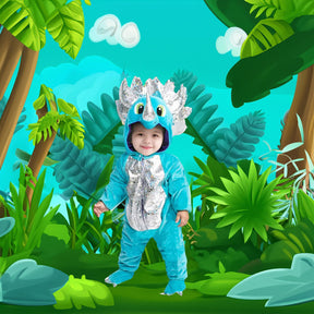 Blue Baby Triceratops Dinosaur Baby Costume