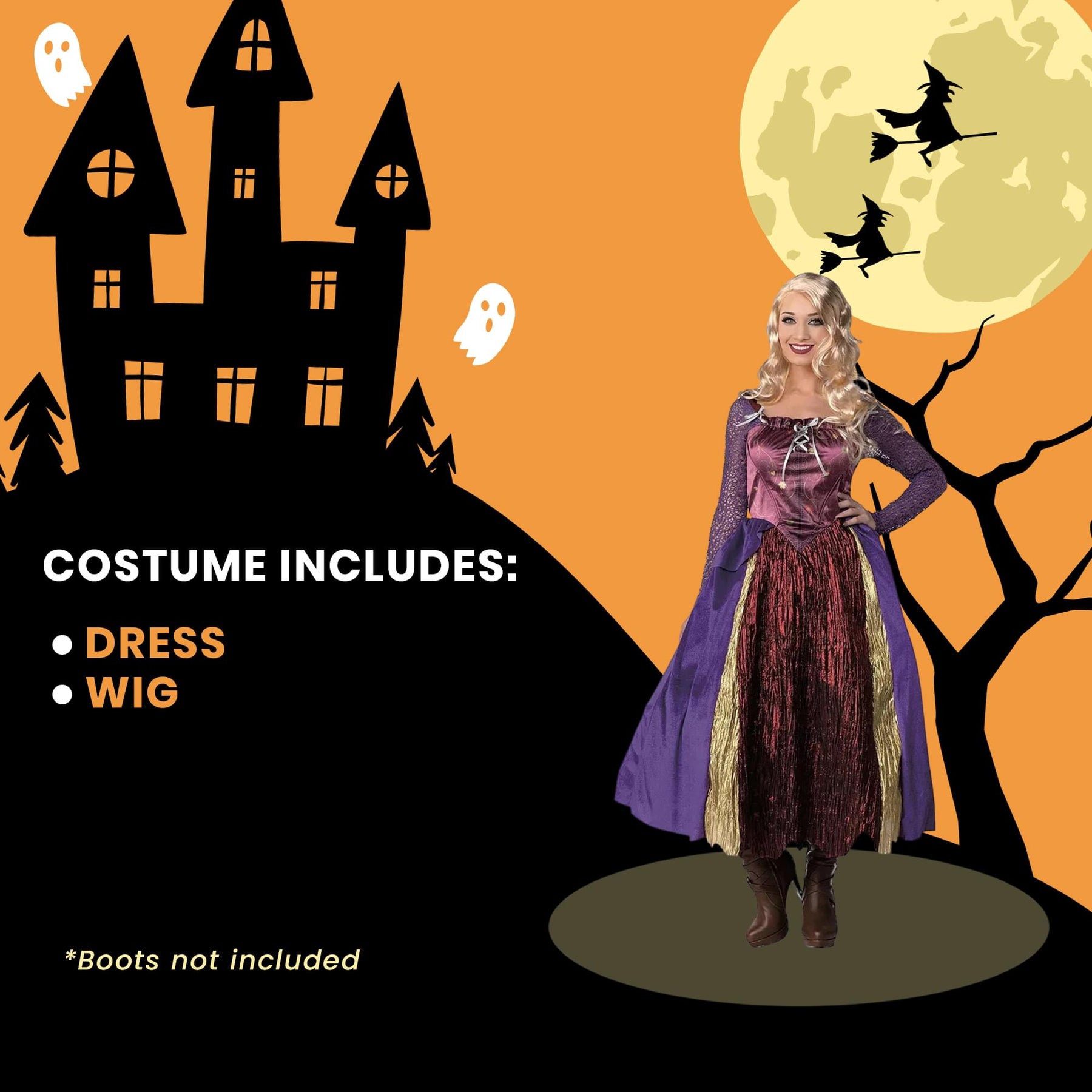 Salem Silly Witch Hocus Pocus Inspired Adult Costume