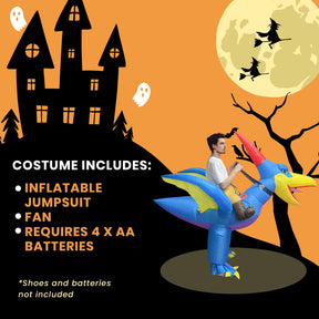 Pterodactyl Dinosaur Ride-In Inflatable Adult Costume