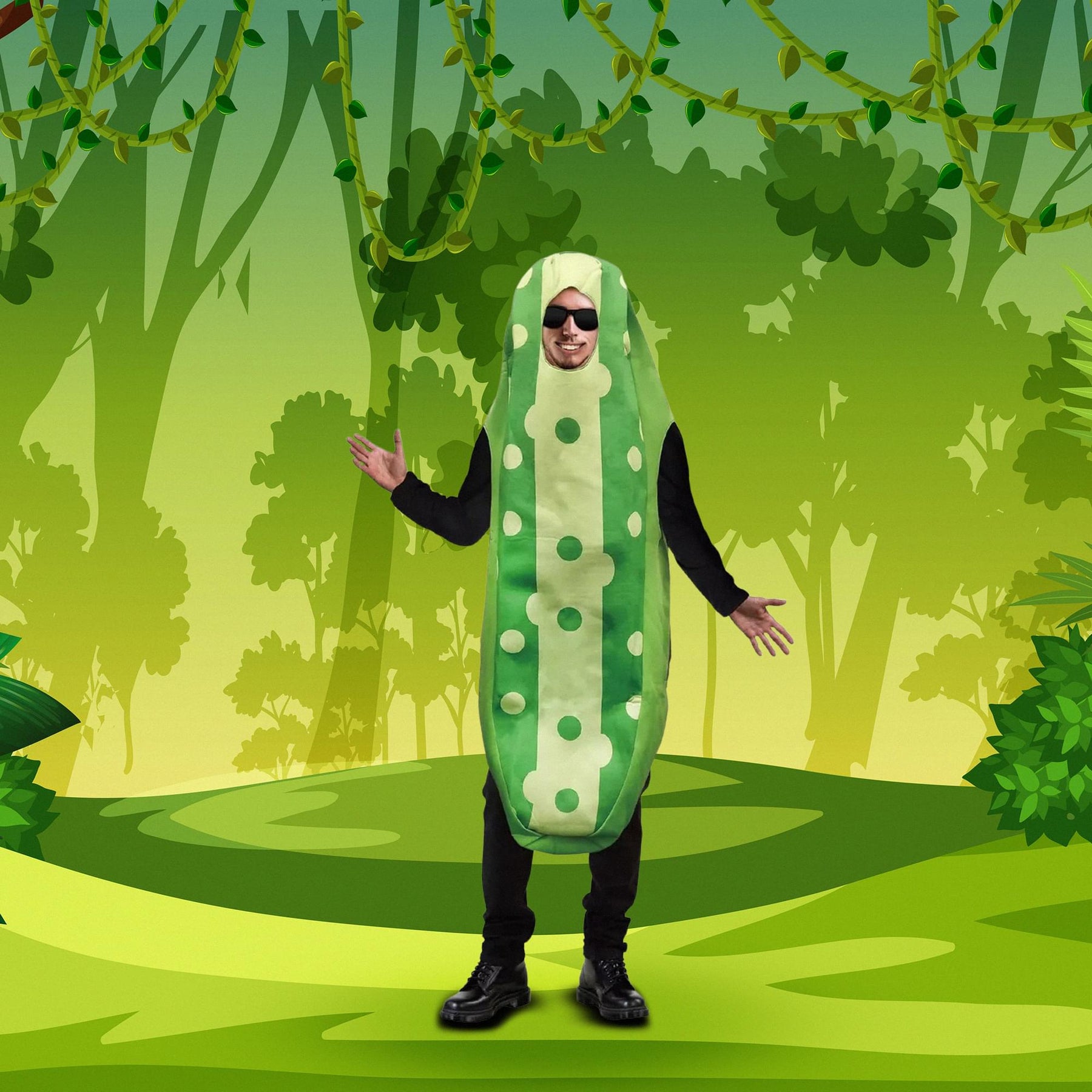 Silly Dill Pickle Adult Costume | One Size