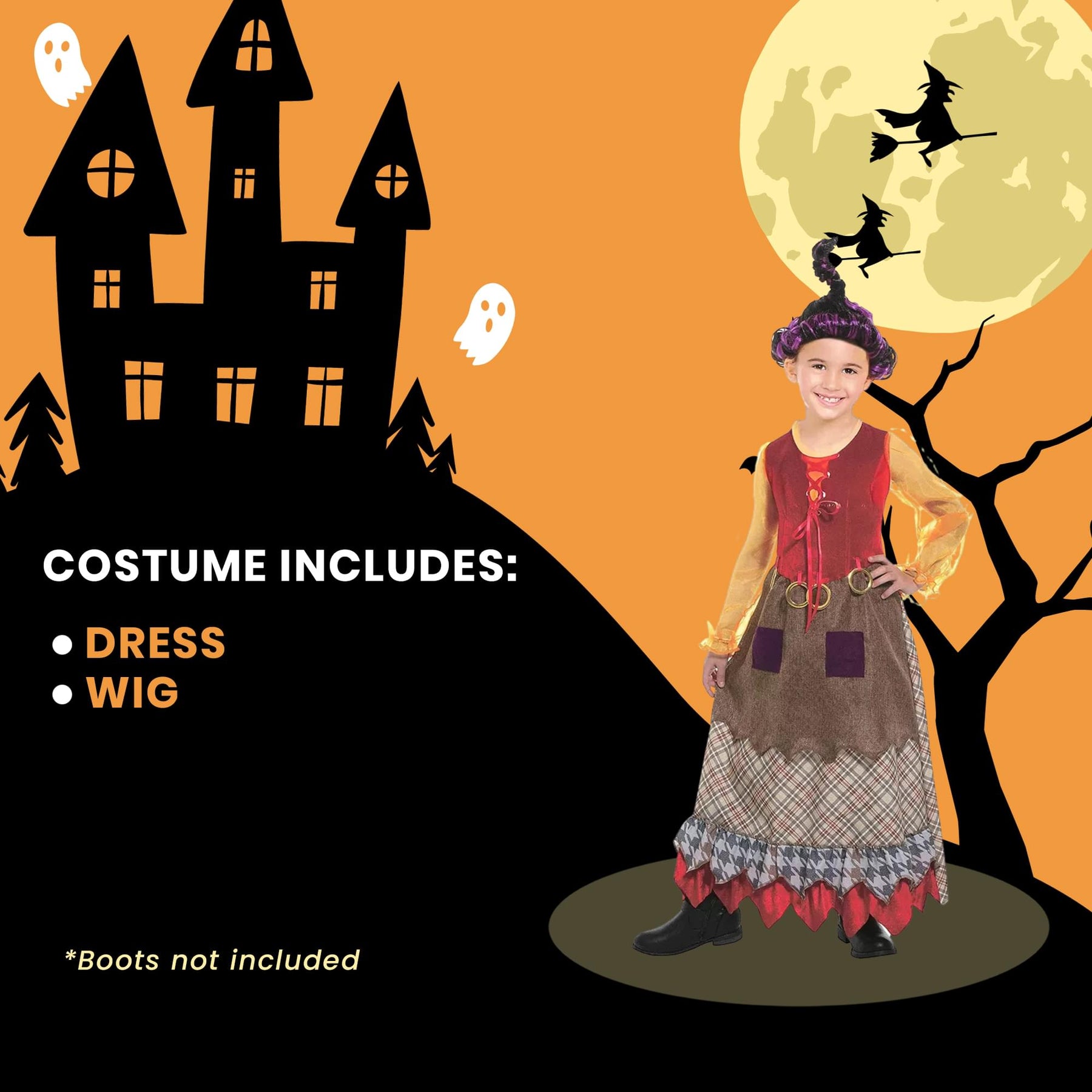 Salem Goofy Witch Hocus Pocus Inspired Child Costume