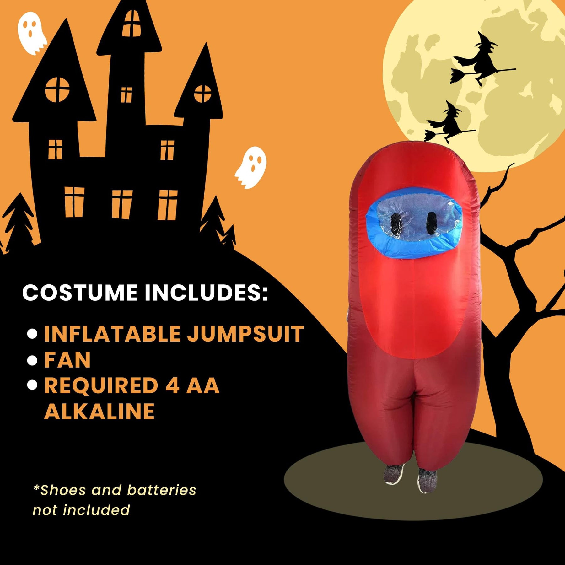 Red Imposter Inflatable Adult Costume | Standard