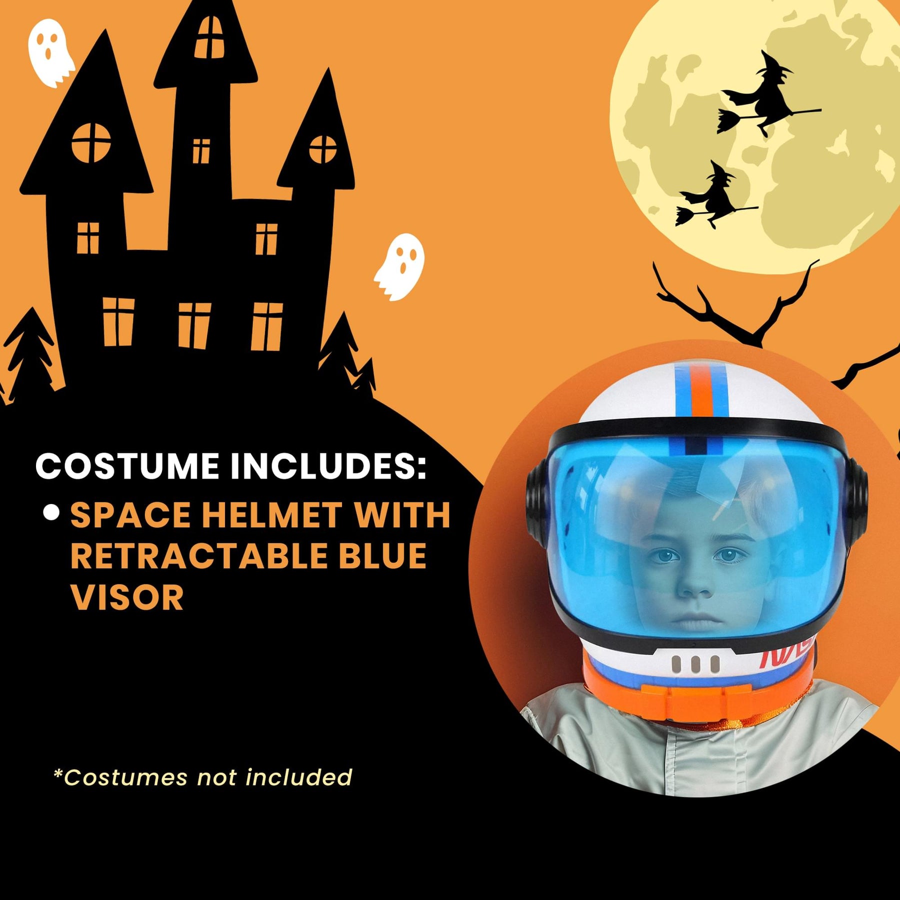 Astronaut Space Helmet Child Costume Accessory | Blue Visor