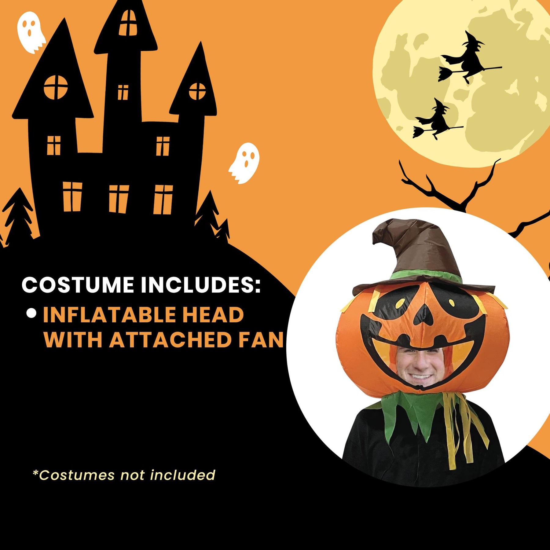 Inflatable Pumpkin Head Adult