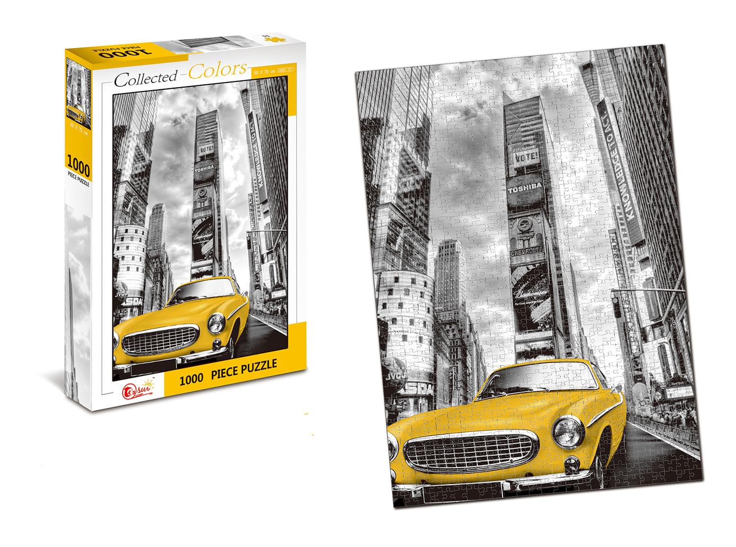 Collected Colors New York Taxi 1000 Piece Jigsaw Puzzle