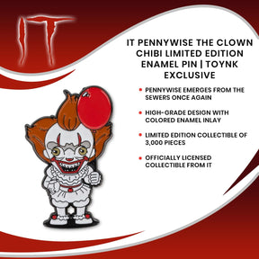 IT Pennywise The Clown Chibi Limited Edition Enamel Pin | Toynk Exclusive