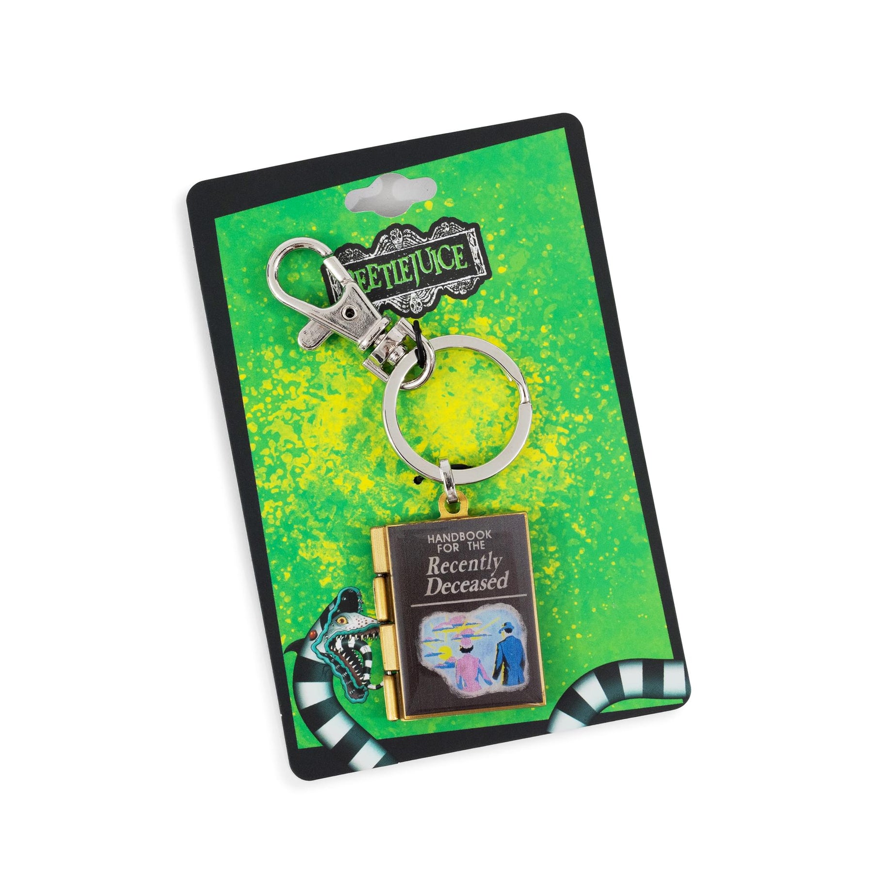 Beetlejuice Handbook For The Recently Deceased Metal Locket Keychain