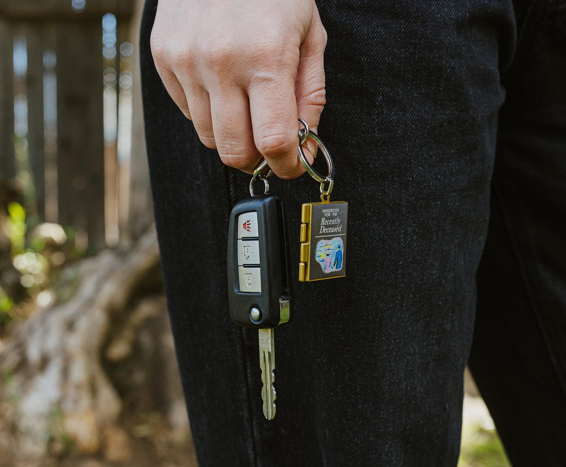 Beetlejuice Handbook For The Recently Deceased Metal Locket Keychain