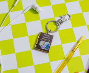 Beetlejuice Handbook For The Recently Deceased Metal Locket Keychain