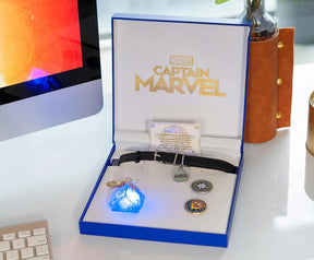 Marvel's Captain Marvel Exclusive Goose Collar Choker | Includes Bonus Tesseract