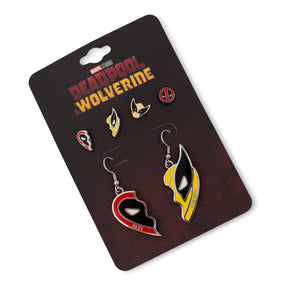 Marvel Studios Deadpool & Wolverine "Best Friends" 3-Piece Enamel Earring Set