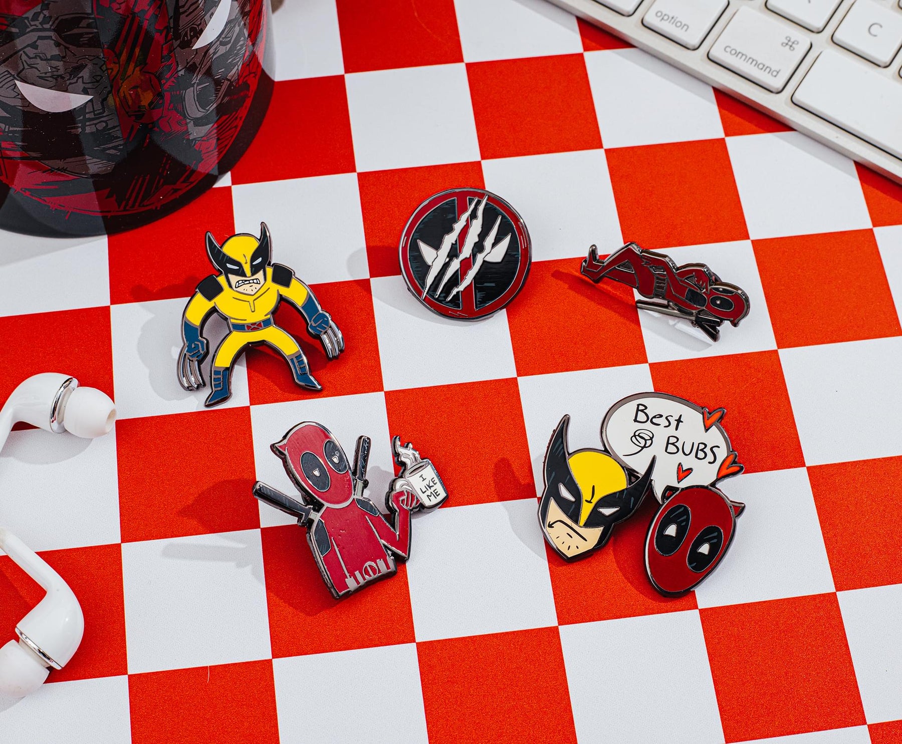 Marvel Studios Deadpool & Wolverine 5-Piece Enamel Pin Set