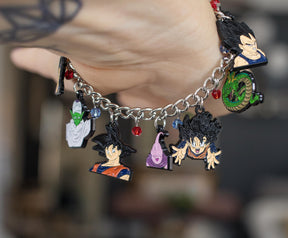 Dragon Ball Z Character Enamel Pendant Charm Bracelet | 15 mm