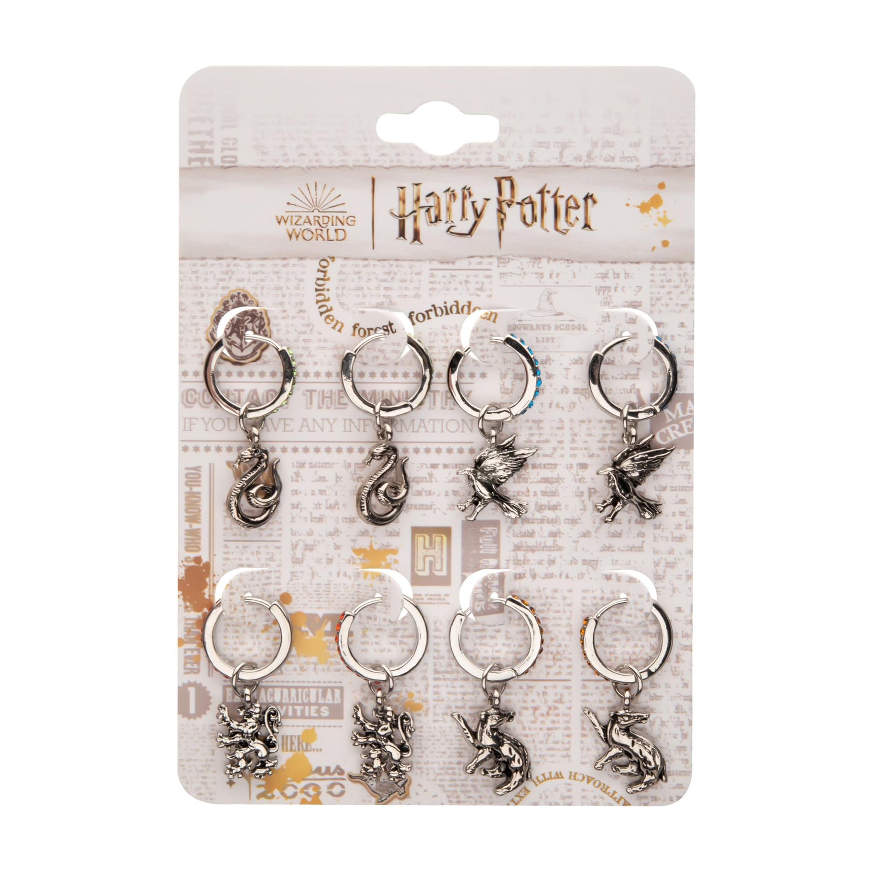 Harry Potter Houses 4-Piece Loop Earring Set