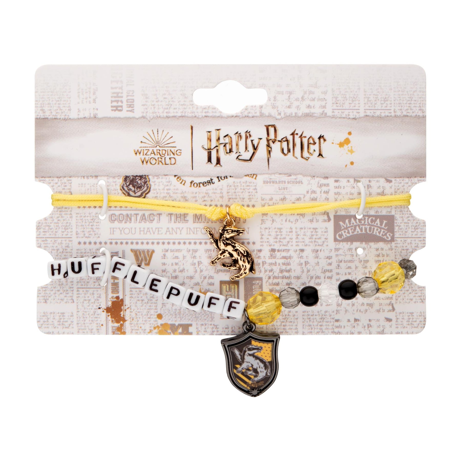 Harry Potter House Hufflepuff 2-Piece Bracelet Set