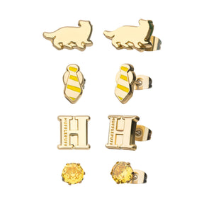 Harry Potter House Hufflepuff 4-Piece Stud Earring Set