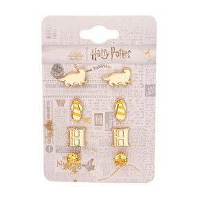 Harry Potter House Hufflepuff 4-Piece Stud Earring Set