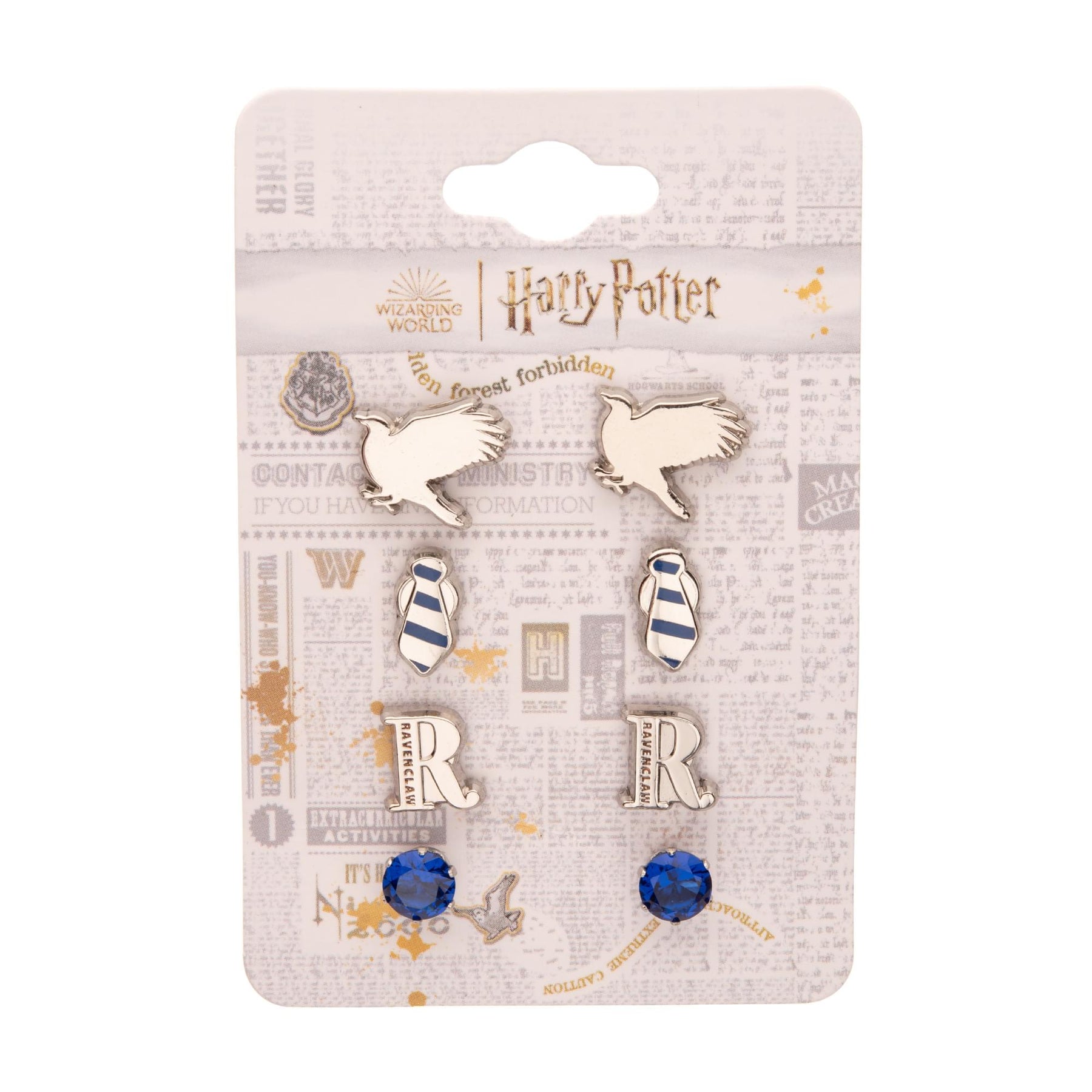 Harry Potter House Ravenclaw 4-Piece Stud Earring Set