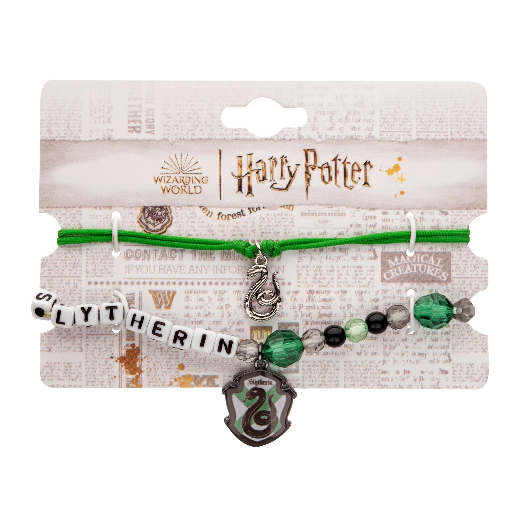 Harry Potter House Slytherin 2-Piece Bracelet Set