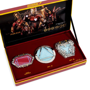 Marvel Studios Iron Man 3-Piece Light-Up Arc Reactor Pin Replica Box Set