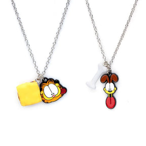 Garfield and Odie Enamel Pendant Necklace Set