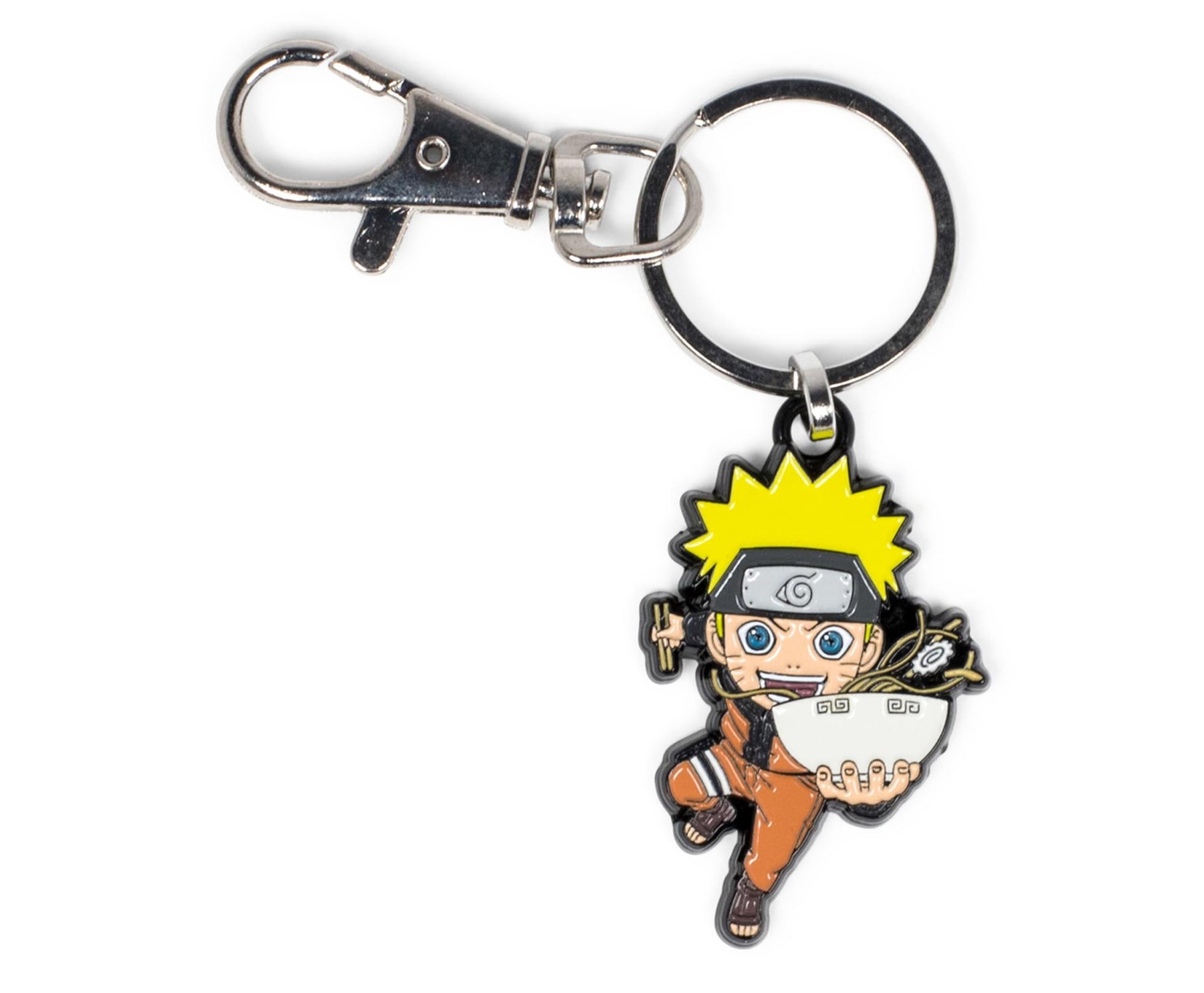 Naruto Uzumaki With Ramen Bowl Enamel Pendant Keychain | Toynk Exclusive