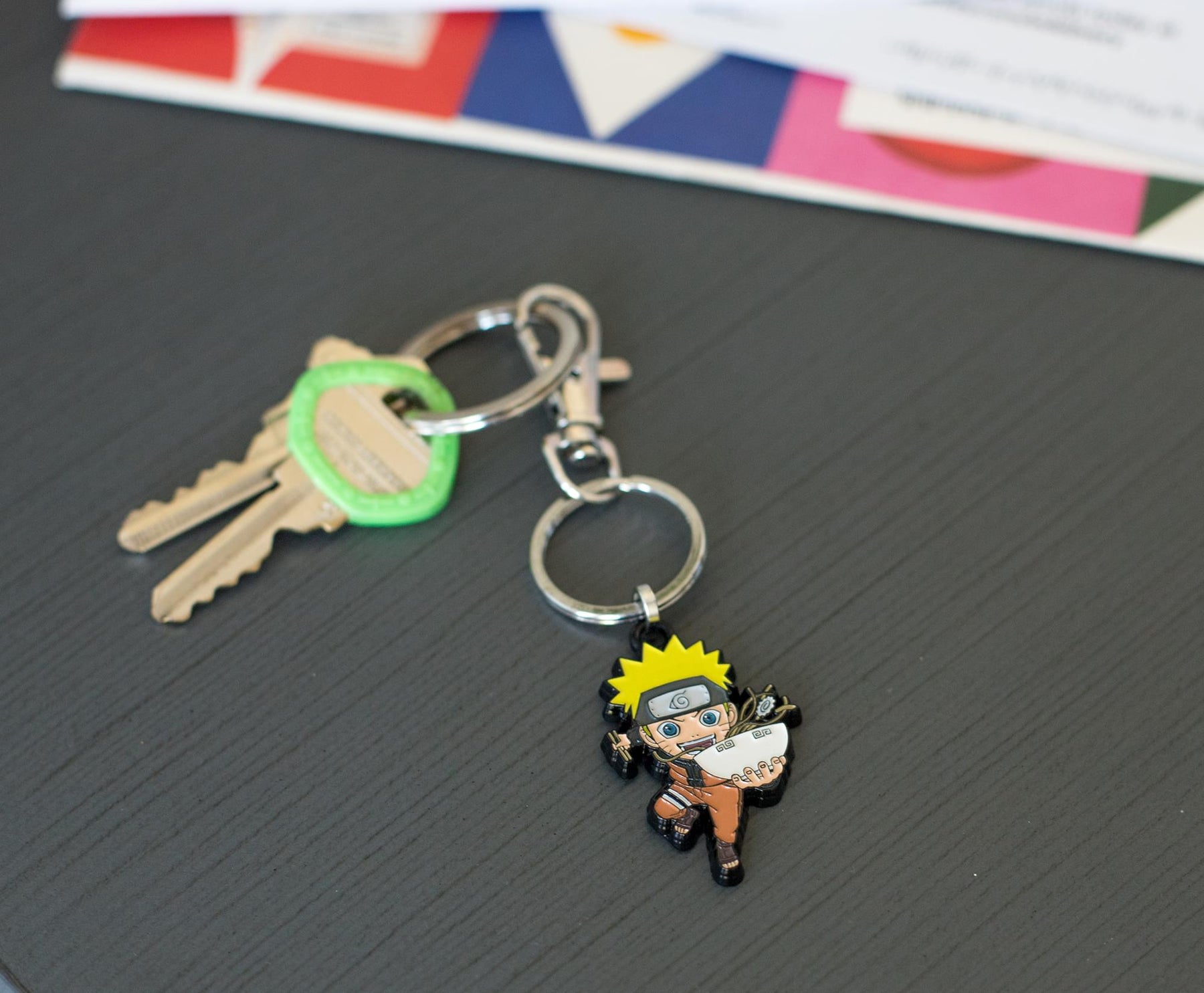 Naruto Uzumaki With Ramen Bowl Enamel Pendant Keychain | Toynk Exclusive