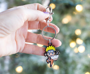 Naruto Uzumaki With Ramen Bowl Enamel Pendant Keychain | Toynk Exclusive