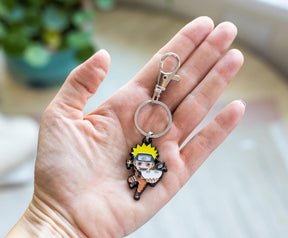 Naruto Uzumaki With Ramen Bowl Enamel Pendant Keychain | Toynk Exclusive