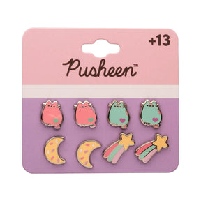 Pusheen Space 4-Piece Enamel Stud Earring Set