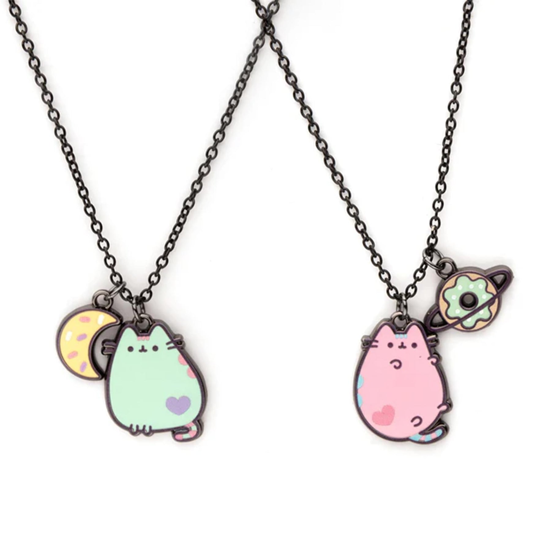 Pusheen Space Exclusive 2-Piece Stainless Steel Necklace Set