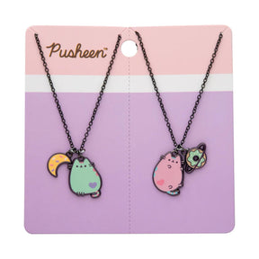 Pusheen Space Exclusive 2-Piece Stainless Steel Necklace Set