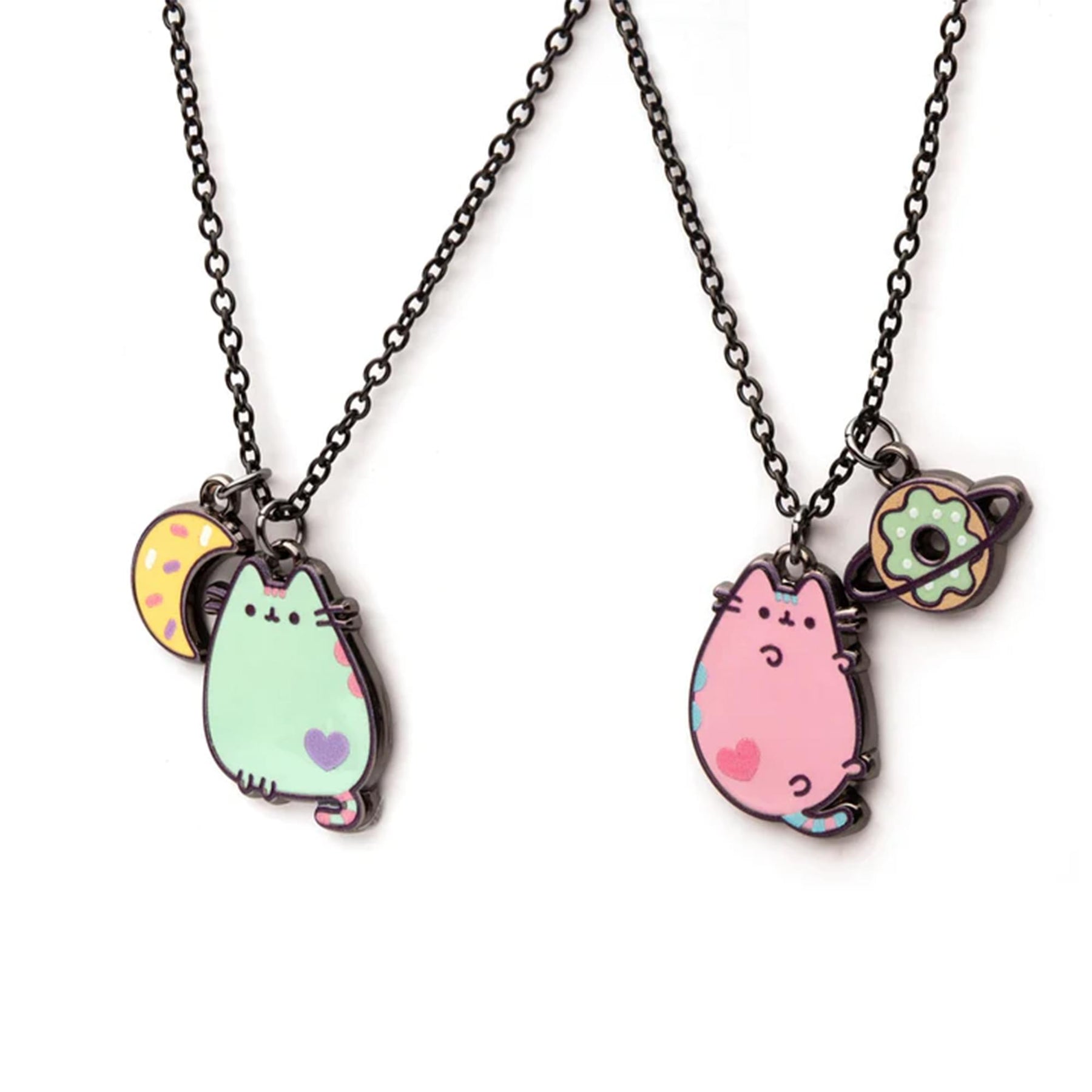 Pusheen Space Exclusive 2-Piece Stainless Steel Necklace Set