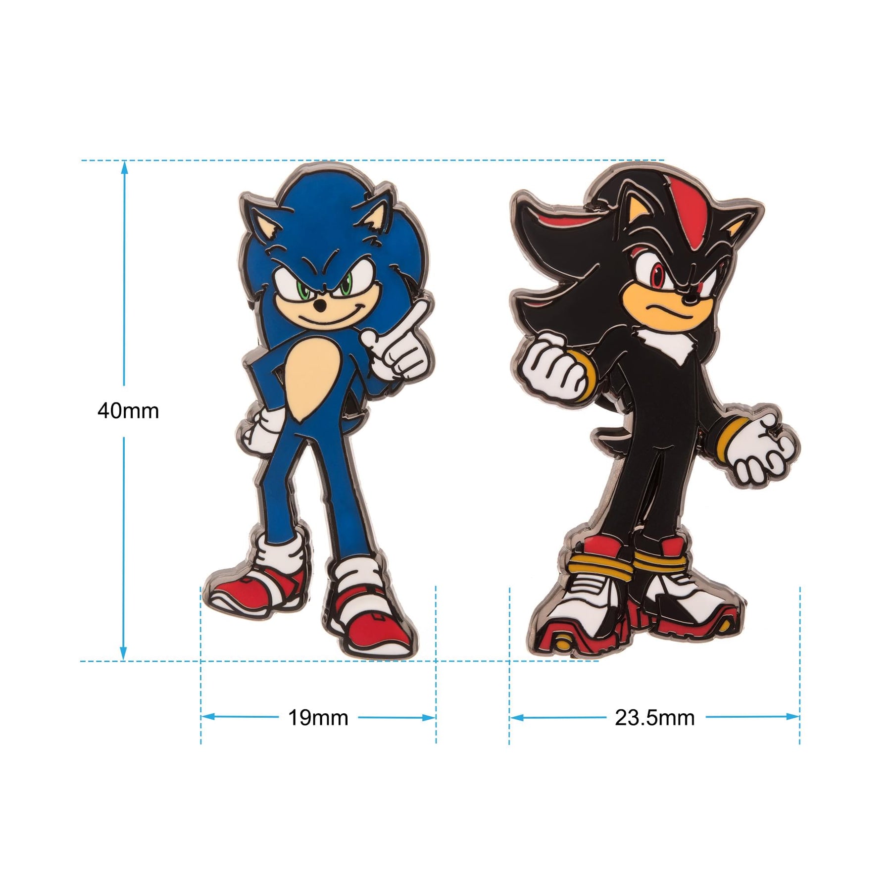 Sonic the Hedgehog Sonic and Shadow Collectible Enamel Pin Set