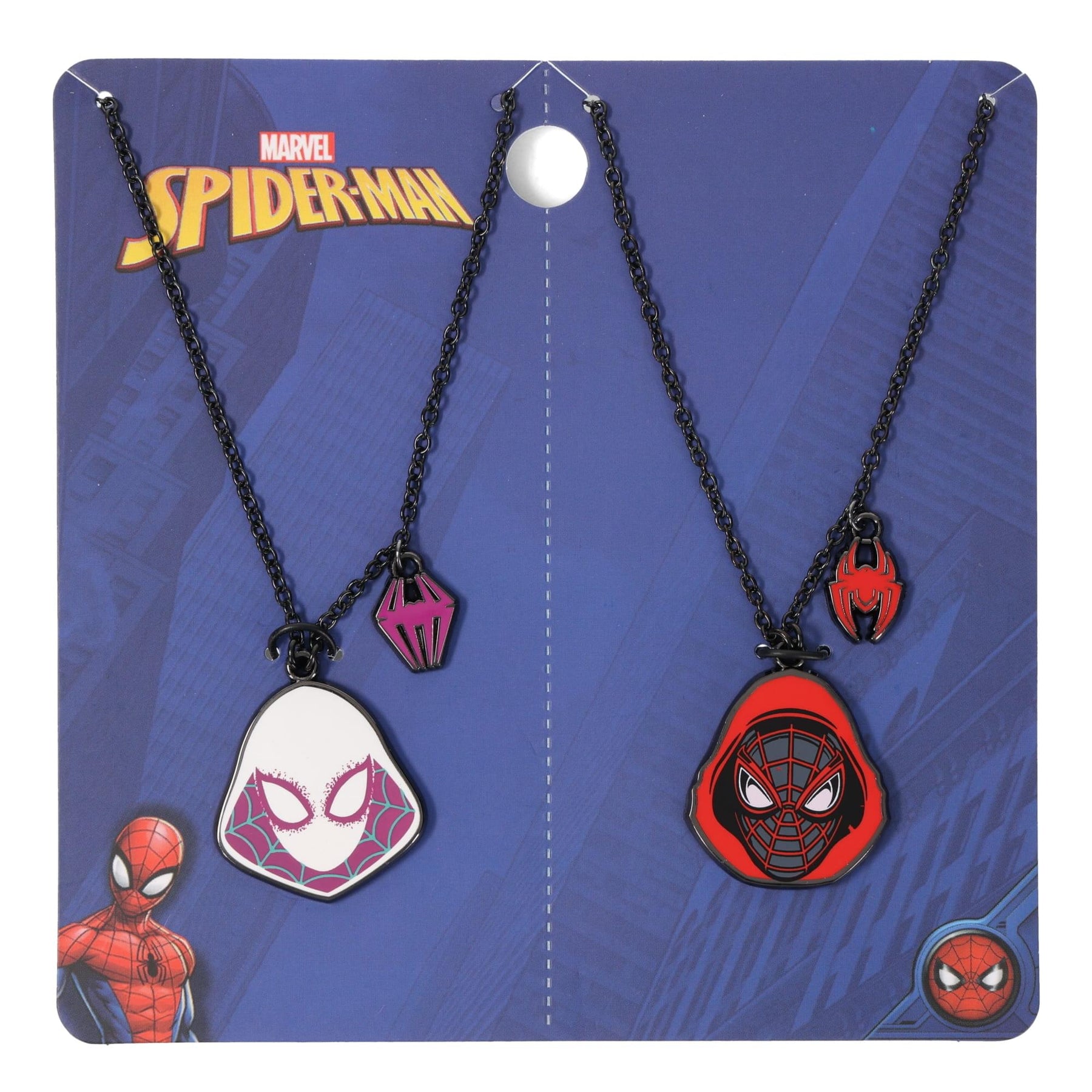 Marvel Miles Morales and Spider-Gwen Bestie Pendant Necklace Set