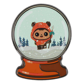 Star Wars Wicket Holiday Winter Snow Globe Enamel Pin