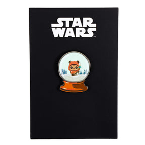 Star Wars Wicket Holiday Winter Snow Globe Enamel Pin