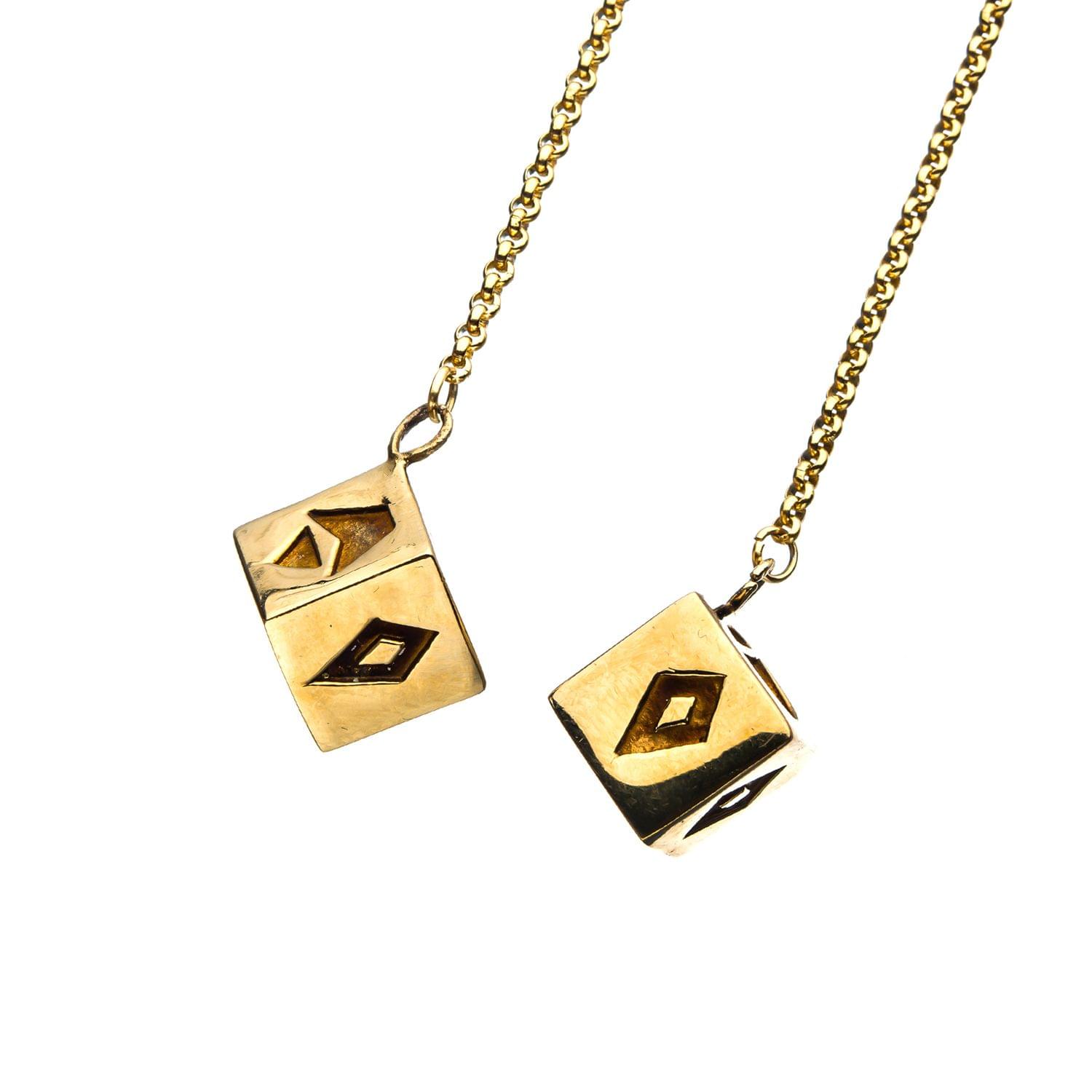 Star Wars Han Solo Corellian Gold 3D Dice Necklace