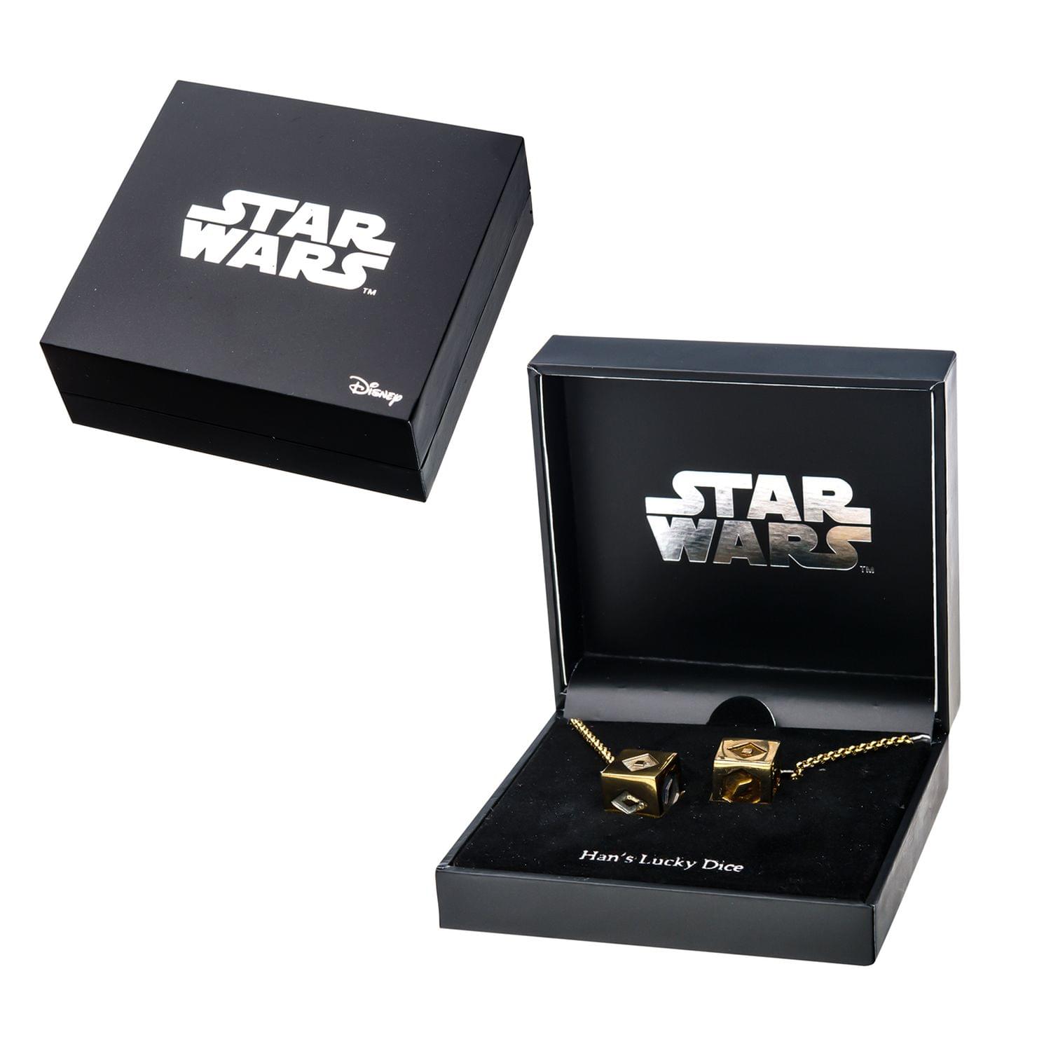 Star Wars Han Solo Corellian Gold 3D Dice Necklace