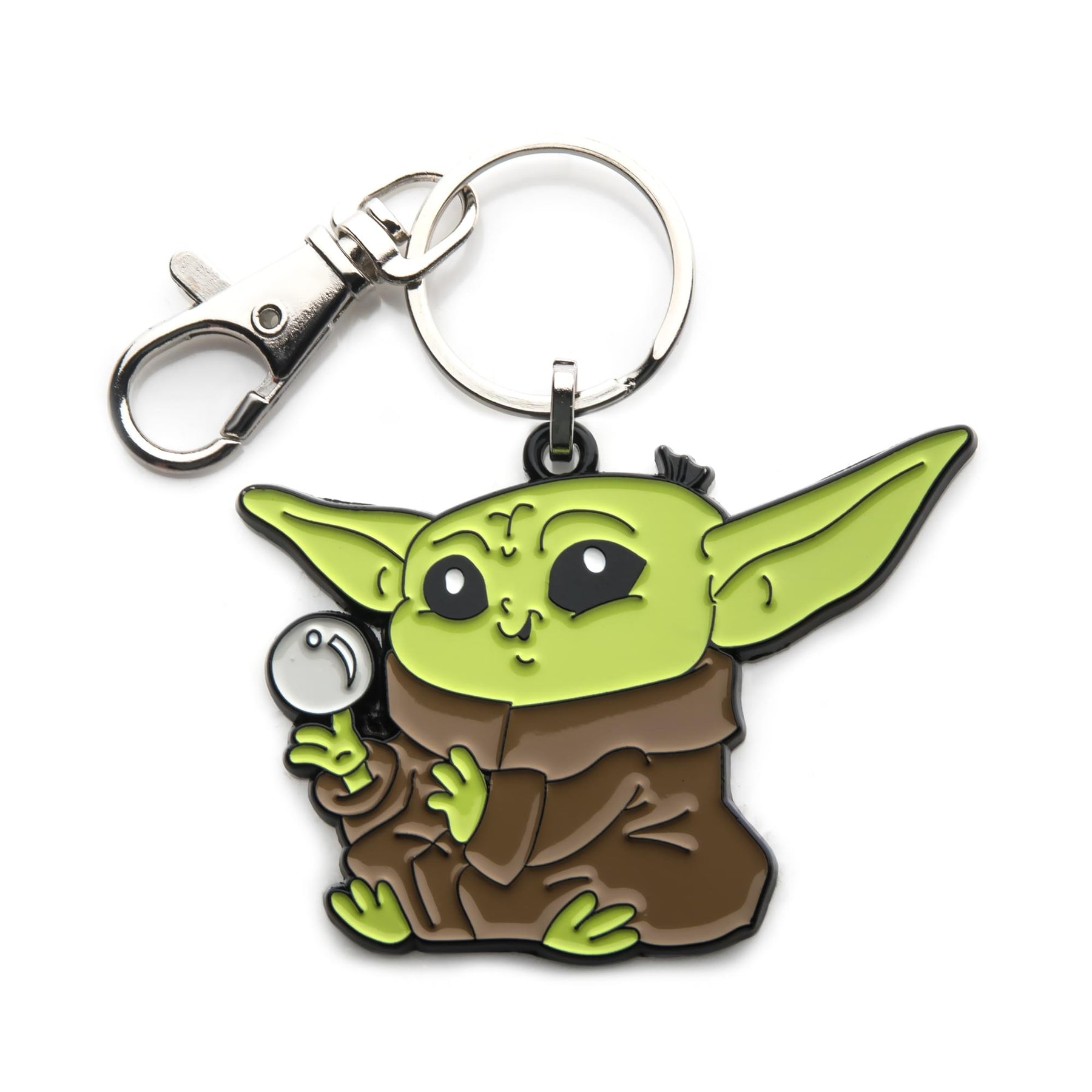 Star Wars The Mandalorian Grogu With Ball Enamel Pendant Keychain