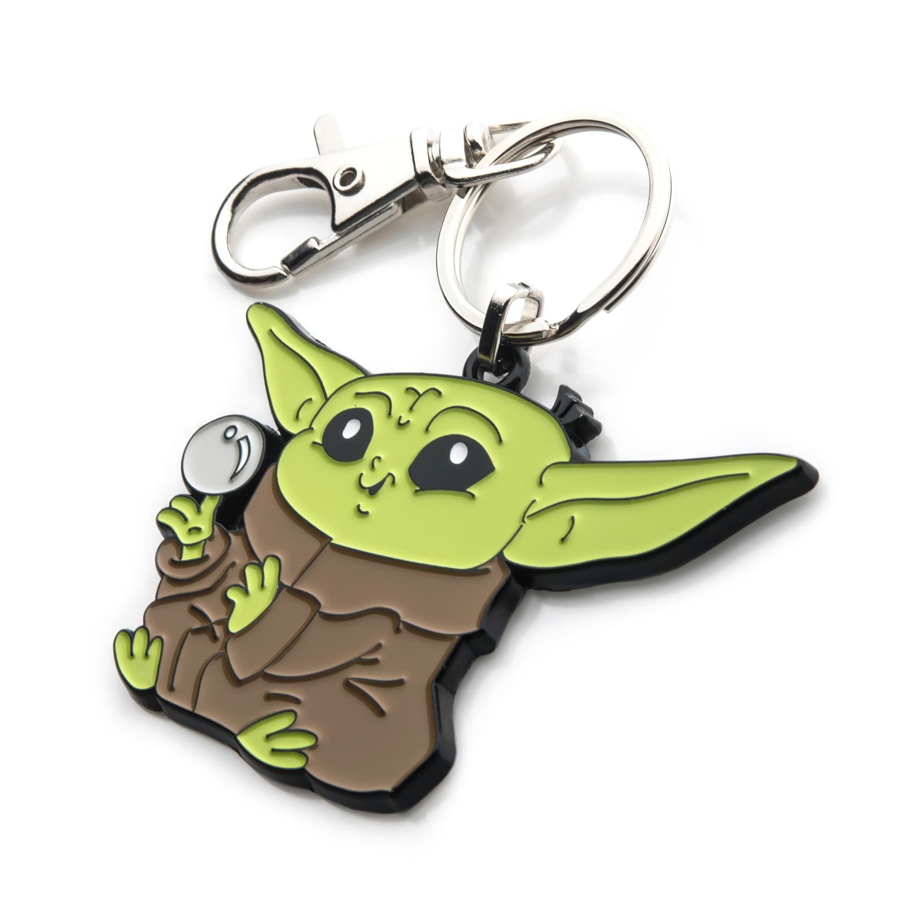 Star Wars The Mandalorian Grogu With Ball Enamel Pendant Keychain