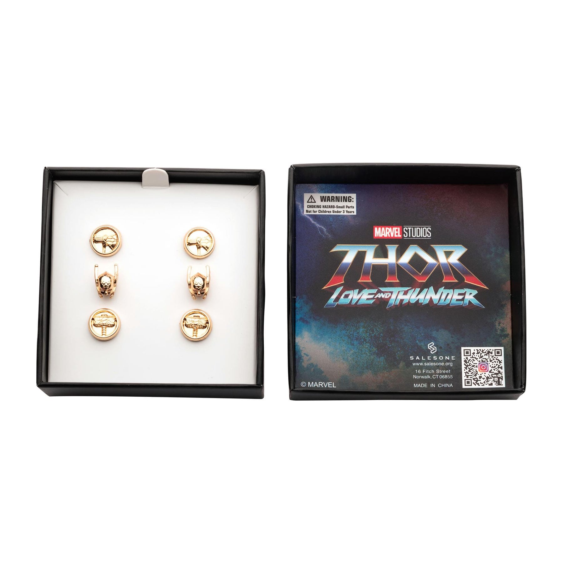 Marvel Thor: Love and Thunder 3-Piece Stud Earring Set