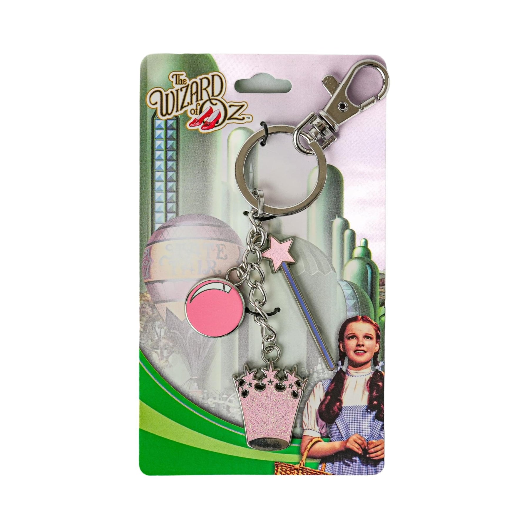 The Wizard of Oz Glinda Multi-Charm Enamel Keychain