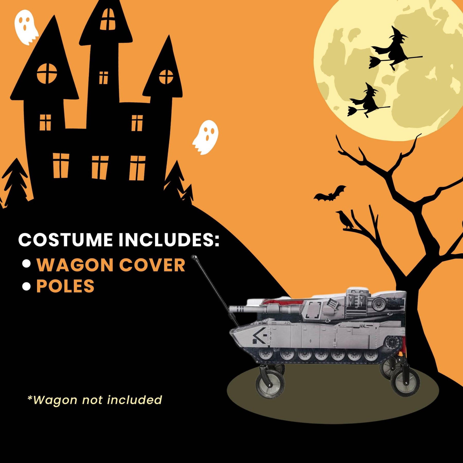 Military Tank Wagon Cover Halloween Accessory