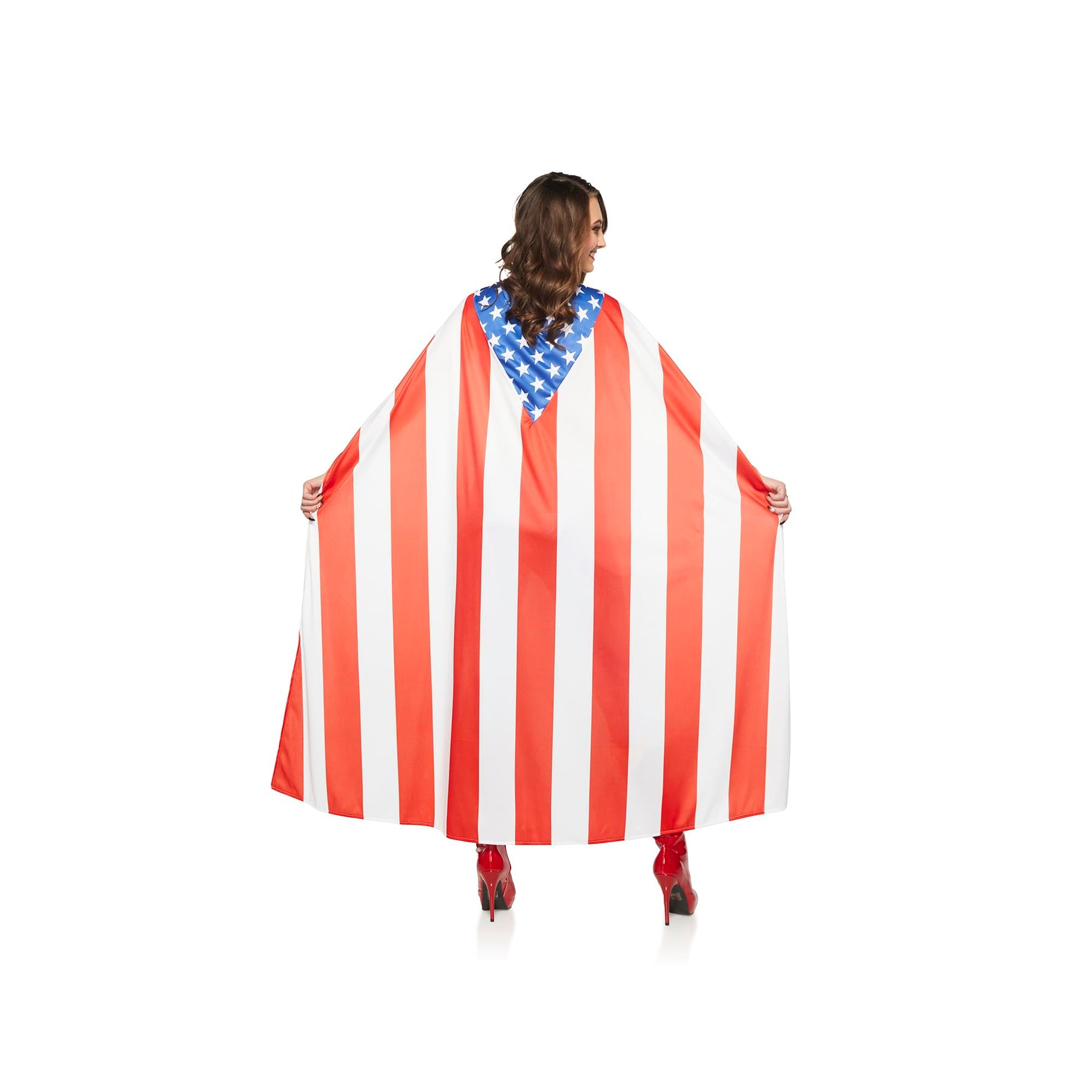 Red White Blue Adult Costume Cape