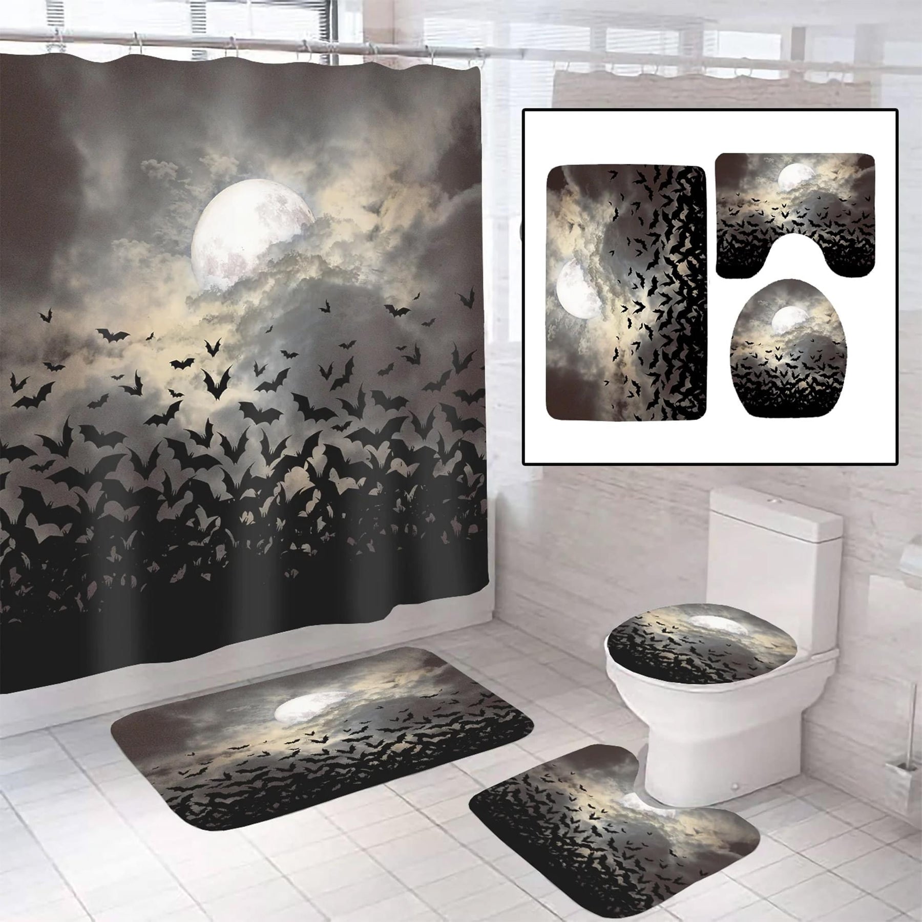 Halloween 4-Piece Bathroom Set | Bats