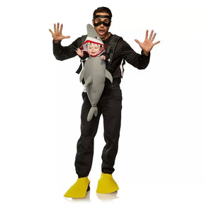 Diver & Shark Adult & Infant Carrier Costume | One Size