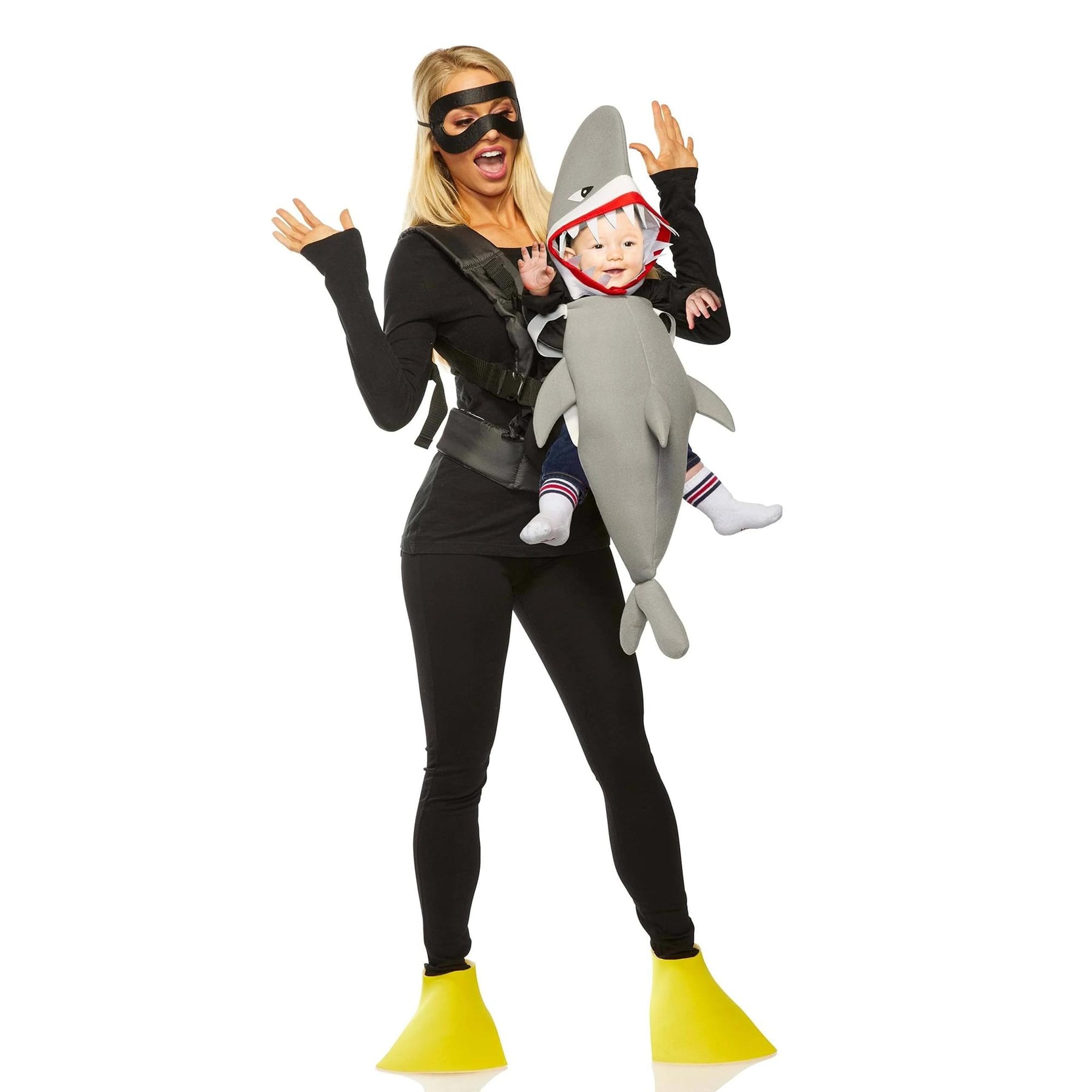 Diver & Shark Adult & Infant Carrier Costume | One Size