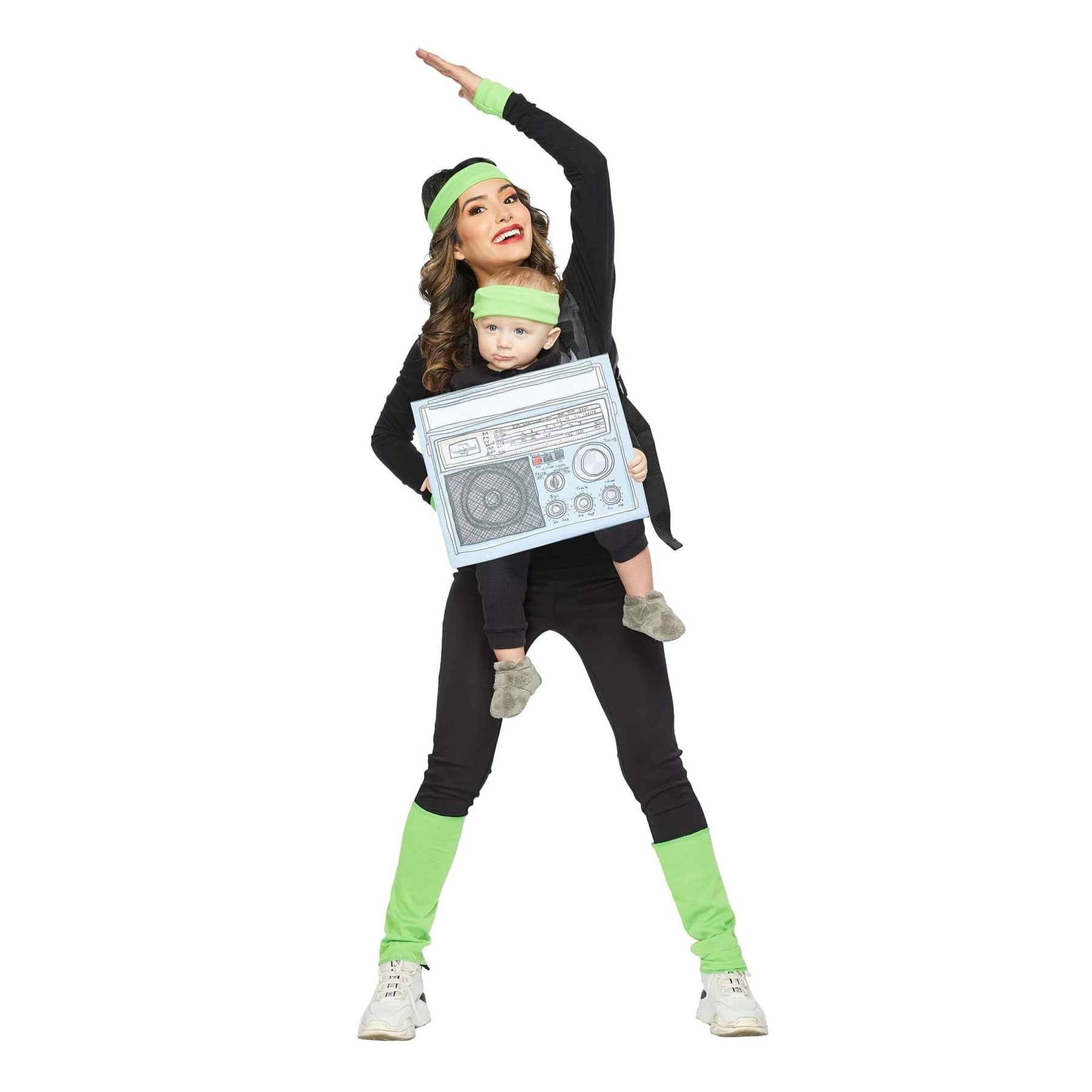 Gym Instructor & Boombox Baby & Me Costume