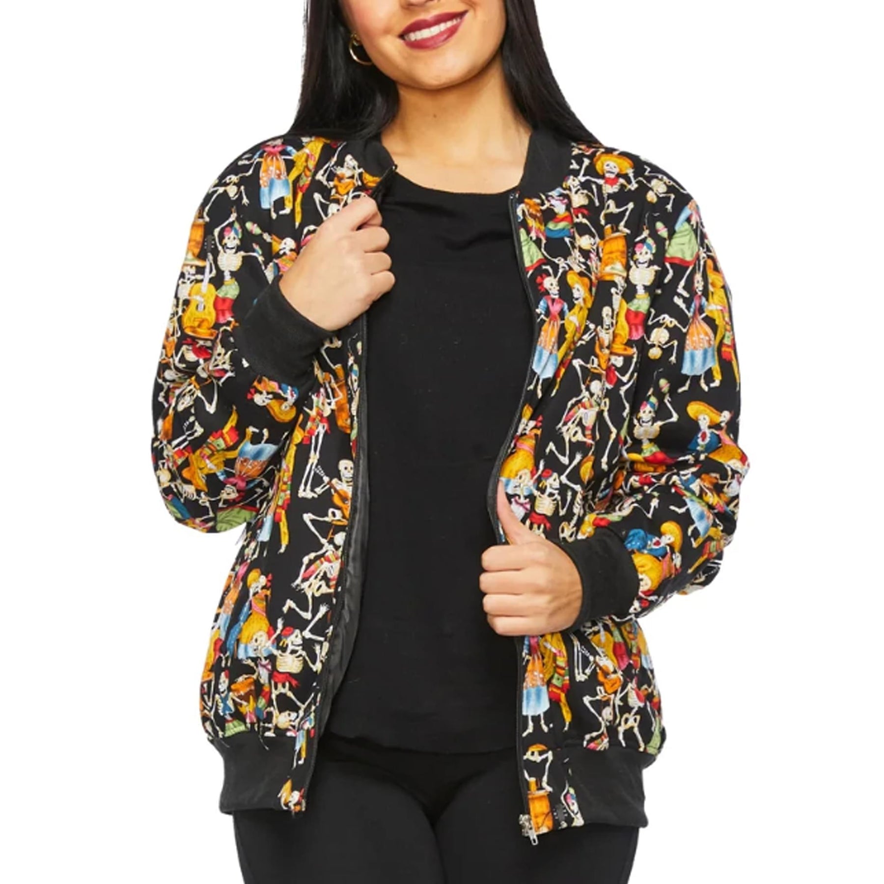 Day of Dead Bomber Jacket -  Unisex